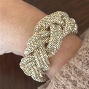 Silver Large Braided Bracelet